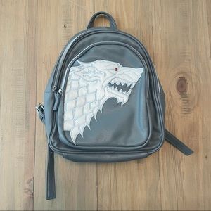 Danielle Nicole x Game of Thrones | House Stark Mini Backpack Wolf Gray Leather